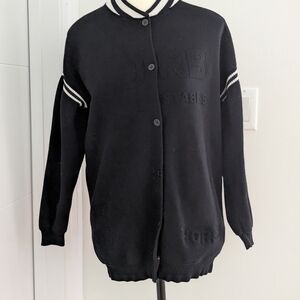 Burberry Black and White Knit Cardigan